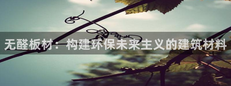 沐鸣注册登录中心：无醛板材：构建环保未来主义的建筑材料